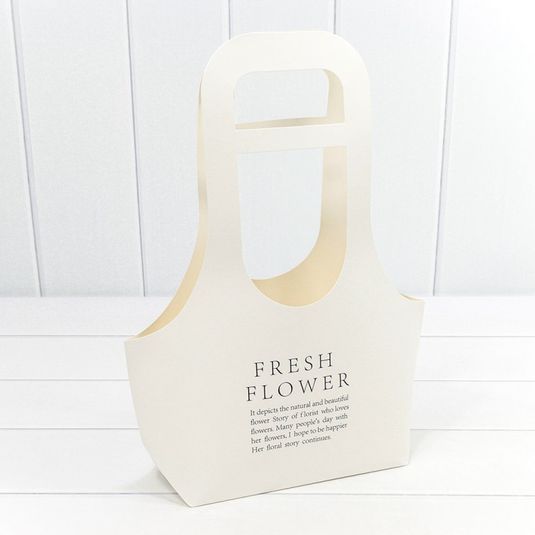 Пакет подарочный "Fresh Flower" Белый 22*40*10 300г 1/10 1/250 Арт: 000165/07