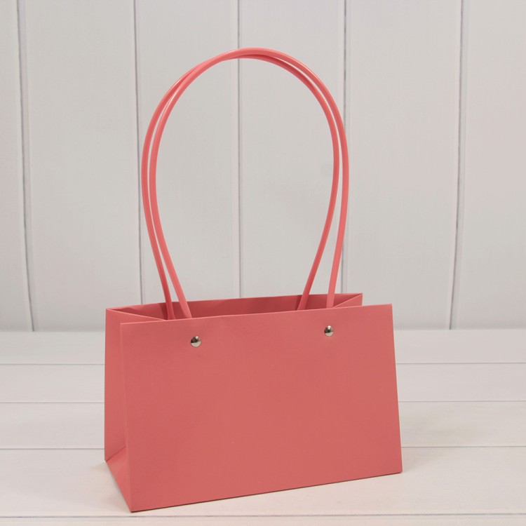 Пакет подарочный "Ваза для цветов" 22*10,5*13,5 Тёмно-розовый 1/10 1/300 Арт: 000586EA/6