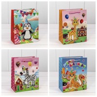 Пакет подарочный с 3D аппликацией "Детский" (микс 105) 18*23*10 210г 1/20 1/360 Арт: 000105E