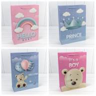 Пакет подарочный с 3D аппликацией &quot;Детский&quot; (микс 319) 30*41,5*12 210г 1/20 1/120 Арт: 000319A - Пакет подарочный с 3D аппликацией "Детский" (микс 319) 30*41,5*12 210г 1/20 1/120 Арт: 000319A