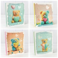 Пакет подарочный с тиснением "Мишки" (микс 314) 26*32*10 210г 1/20 1/240 Арт: 000314C