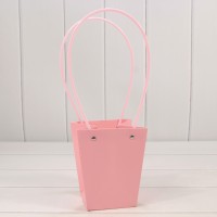 Пакет подарочный "Ваза для цветов" 15,5*13*9,5 Тёмно-розовый 1/10 1/150 Арт: 000170G/182