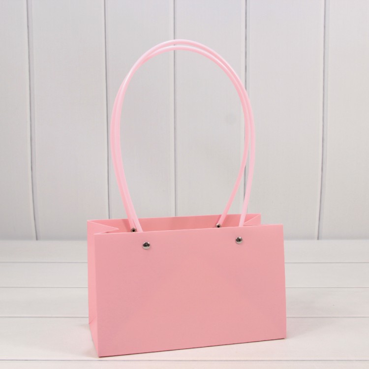 Пакет подарочный "Ваза для цветов" 22*13,5*10,5 Розовый 1/10 1/120 Арт: 000170EA/196