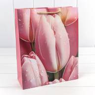 Пакет подарочный с блёстками "Тюльпаны" (микс 256) 26*32*10 210г 1/20 1/240 Арт: 000256C - Пакет подарочный с блёстками "Тюльпаны" (микс 256) 26*32*10 210г 1/20 1/240 Арт: 000256C