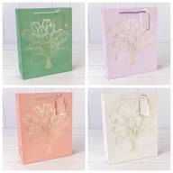 Пакет подарочный с тиснением &quot;Букет&quot; (микс) 26*32*12 210г 1/20 1/240 Арт: 000330C - Пакет подарочный с тиснением "Букет" (микс) 26*32*12 210г 1/20 1/240 Арт: 000330C