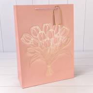 Пакет подарочный с тиснением &quot;Букет&quot; (микс) 31*42*12 210г 1/20 1/80 Арт: 000330A - Пакет подарочный с тиснением "Букет" (микс) 31*42*12 210г 1/20 1/80 Арт: 000330A