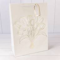 Пакет подарочный с тиснением &quot;Букет&quot; (микс) 31*42*12 210г 1/20 1/80 Арт: 000330A - Пакет подарочный с тиснением "Букет" (микс) 31*42*12 210г 1/20 1/80 Арт: 000330A