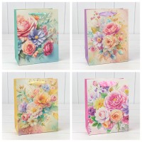 Пакет подарочный "Цветы" (микс 225) 18*23*10 210г 1/20 1/360 Арт: 000225E