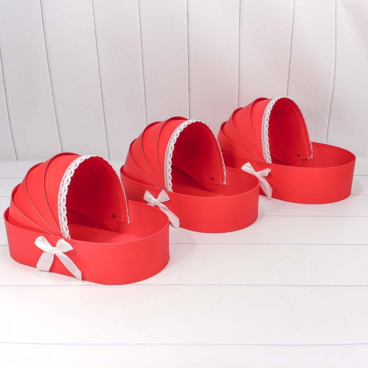 Коробки "Люлька" Набор 1/3 39*23,3*9 Красный 1/18 Арт: 720970/3