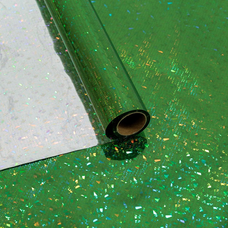 Плёнка 0,7*8,1м Голография 40мкм Зелёный 1/10 1/60 Арт: 00070810-10