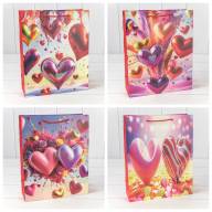 Пакет подарочный с 3D аппликацией "Сердца" (микс 112) 26*32*10 210г 1/20 1/240 Арт: 000112C - Пакет подарочный с 3D аппликацией "Сердца" (микс 112) 26*32*10 210г 1/20 1/240 Арт: 000112C