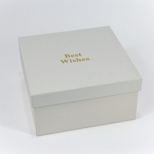 Коробки Квадратные Набор 1/3 19*19*9,5 "Best Wishes" Серый 1/36 Арт: 720823/1