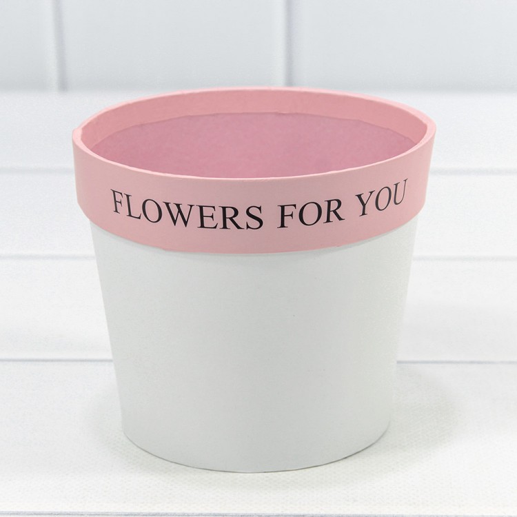 Коробка "Ваза для цветов" 10,5*12 "Flowers For You" Белый 1/10 1/120 Арт: 720790/1