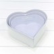 Коробки "Сердце" Набор 1/3 28*25,2*11 с прозрачной крышкой Белый 1/12 Арт: 7209825/1